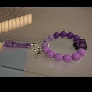 Handmade Wristlets Silicone Beads Keychain Gift Fashion Accessory Jewelry Tassel